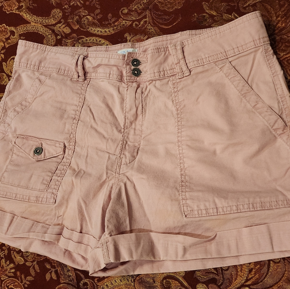 Time & Tru twill shorts, size 14, pink